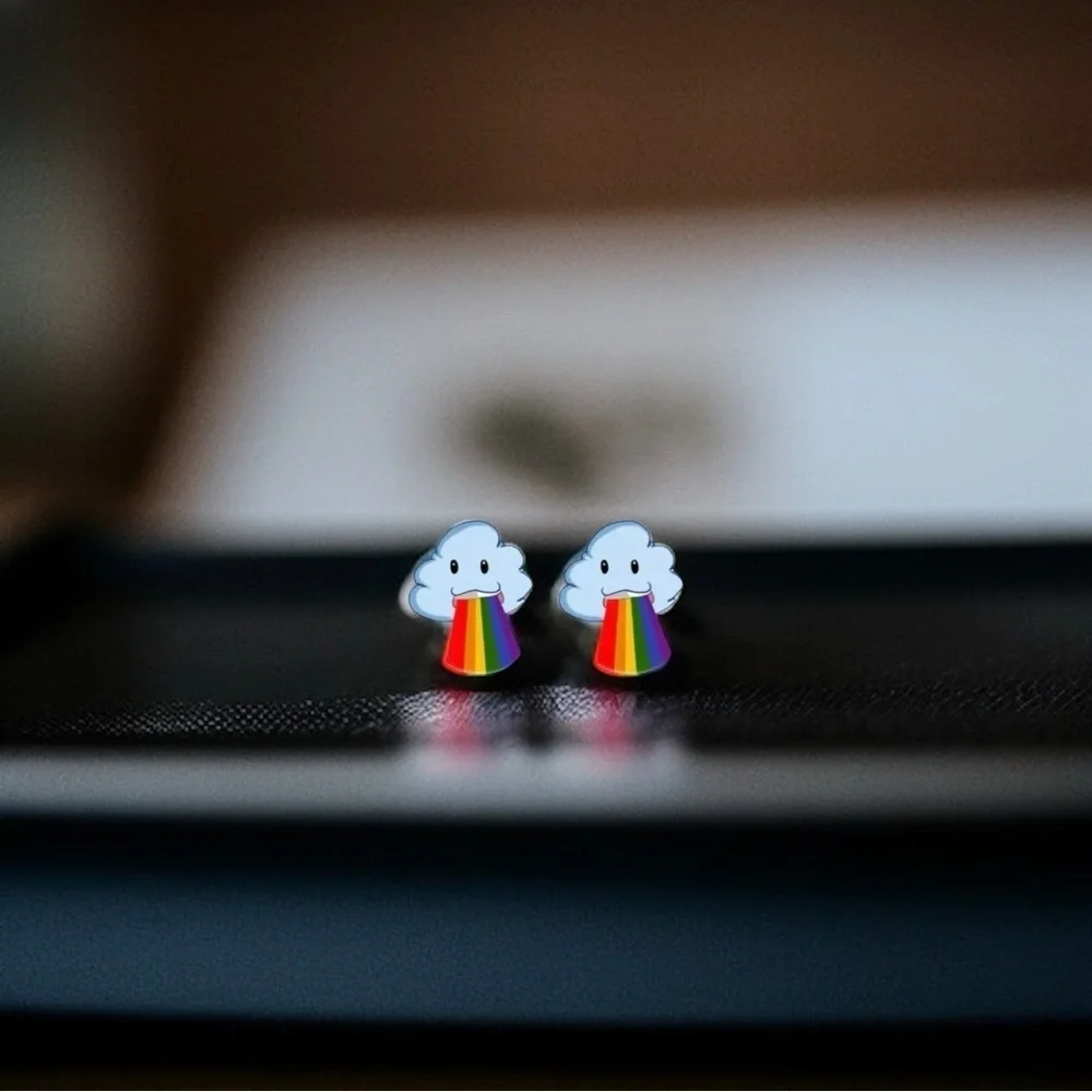 Cloud with Rainbow Earrings - Add a Burst of Joy to Your Day! 🌈 NWT Studs